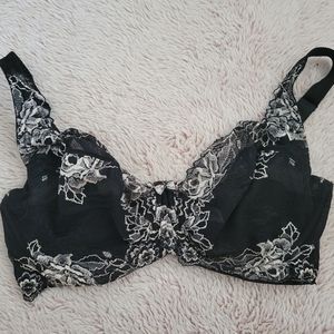 Unlined Black Lace Paramour 36G Bra